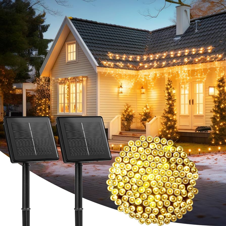 Luz solar arroz guirnalda 100 Led, cero consumo eléctrico.